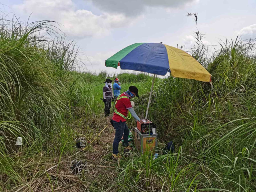 MEGA Philippines team conducting a geo-resistivity survey for a substation grounding design
